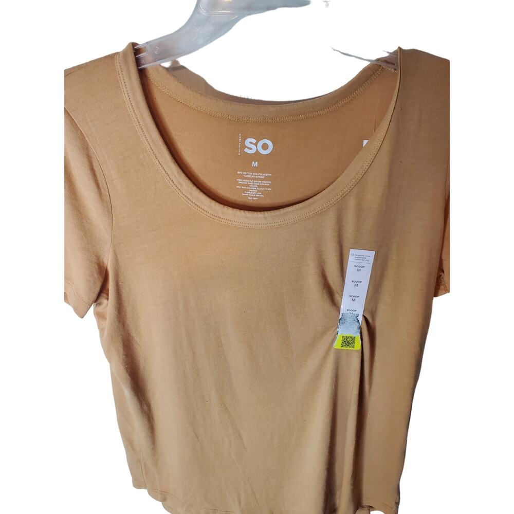 So Scoop Neck Mauve Pink Tee, Medium, NWT - Picture 2 of 5